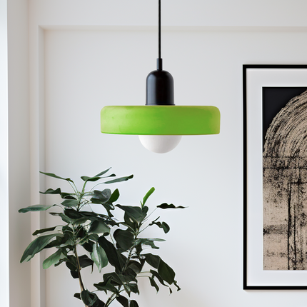 Color-Splash Glass Pendant Light 9.8" º 7.1" / 13.8" º 8.7" – Modern Adjustable Hanging Lamp for Kitchen, Dining & Living Room