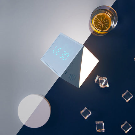 Modern Cube LED Alarm Clock – Adjustable Brightness, Digital Display & Stylish Home Decor