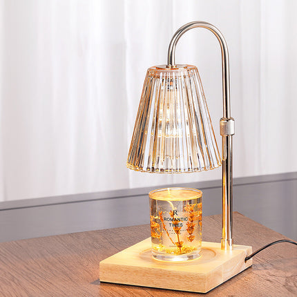 Modern Scandinavian Candle Warmer Lamp with Dimmer & Timer – Flameless Wax Melt Lamp for Scented Candles