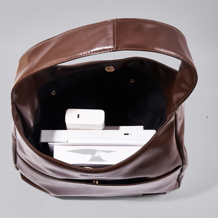 Minimalist Hobo Shoulder Bag – Vegan Leather