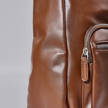 Modern Shoulder Bag with Front Pockets – Vegan Leather