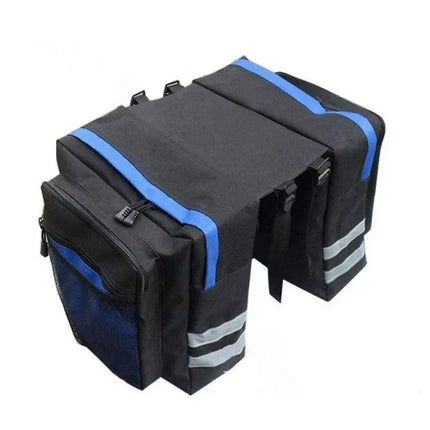 Waterproof 35L Double Bike Pannier Bag – Reflective, Durable & Easy-Mount Rear Rack Saddlebags – Black