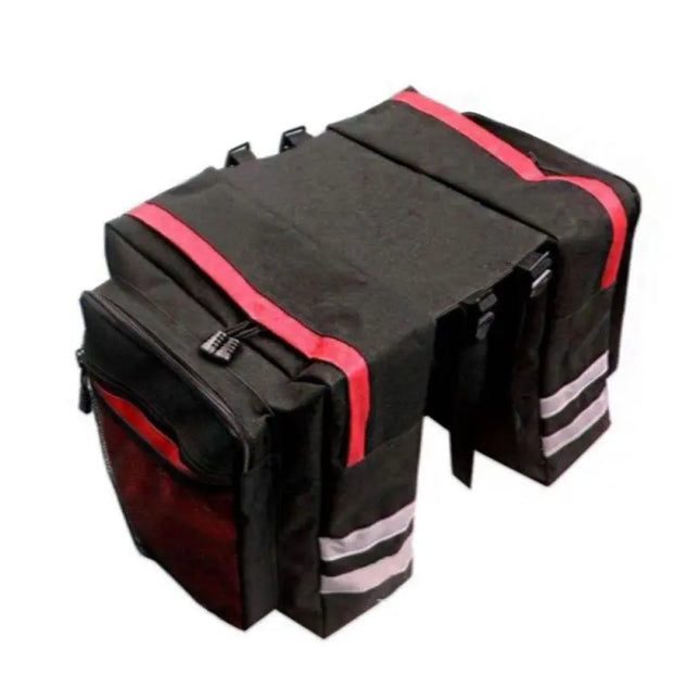 Waterproof 35L Double Bike Pannier Bag – Reflective, Durable & Easy-Mount Rear Rack Saddlebags – Black