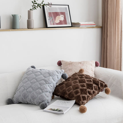 Embroidered Throw Pillow Cover 18" x 18" – Elegant Decorative Cushion for Sofa or Bed