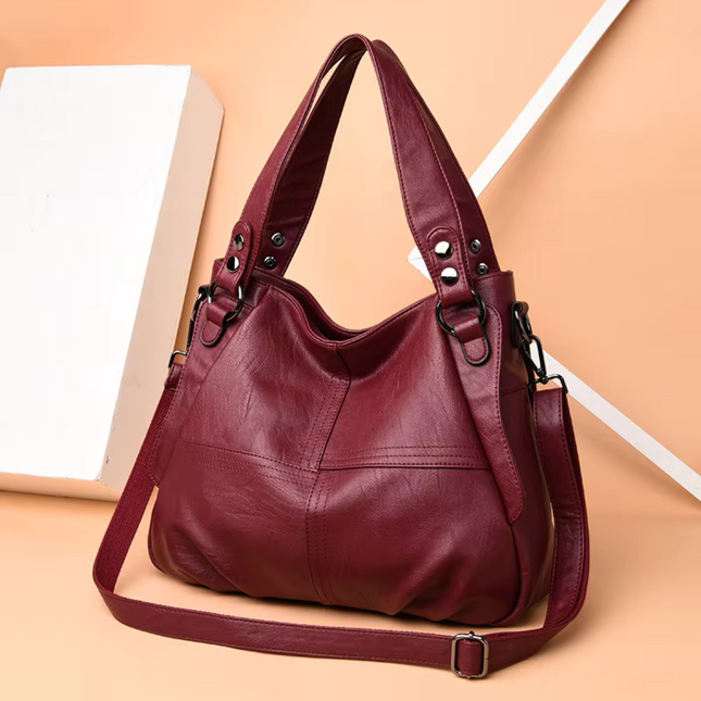 Luxury Leather Shoulder Bag for Women – Elegant Everyday Handbag with Spacious Compartments