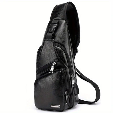 Anti-Theft Crossbody Bag for Men with USB Charging Port – Stylish & Secure Urban Sling