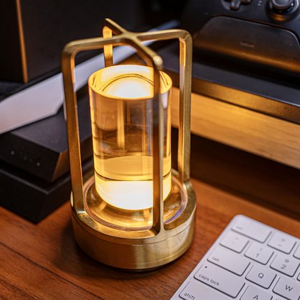 Lumora Crystal LED Table Lamp – Elegant Rechargeable Touch Lamp with 3D Crystal Effect Lighting