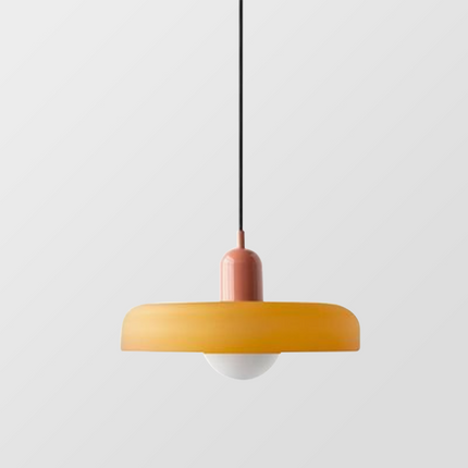 Modern Art Deco Glass Pendant Light – Colorful Halo Ceiling Lamp 9.8"–13.8" Diameter