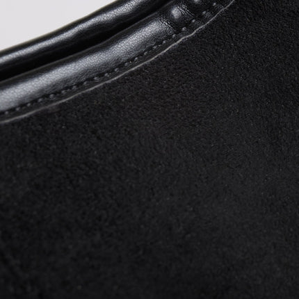 Black Suede Shoulder Bag – Minimalist & Spacious Design
