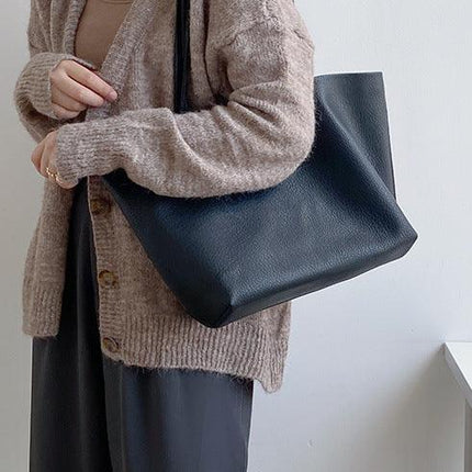 Timeless Leather Tote Bag – Work & Casual Laptop Shopper (Genuine / Vegan Leather)