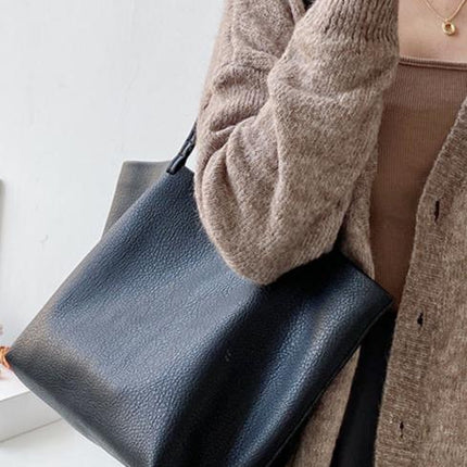 Timeless Leather Tote Bag – Work & Casual Laptop Shopper (Genuine / Vegan Leather)