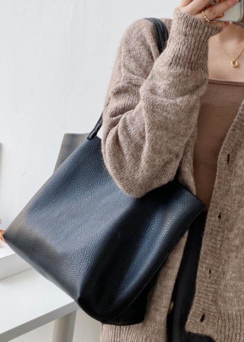 Timeless Leather Tote Bag – Work & Casual Laptop Shopper (Genuine / Vegan Leather)