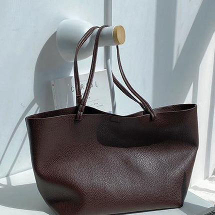 Timeless Leather Tote Bag – Work & Casual Laptop Shopper (Genuine / Vegan Leather)