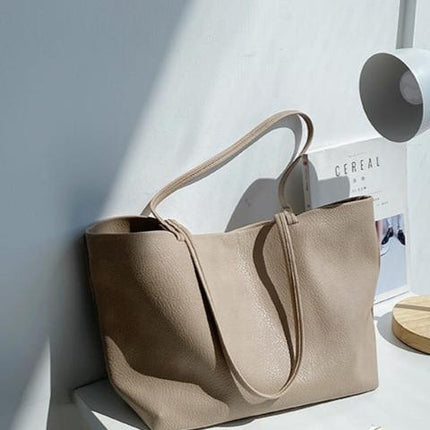 Timeless Leather Tote Bag – Work & Casual Laptop Shopper (Genuine / Vegan Leather)