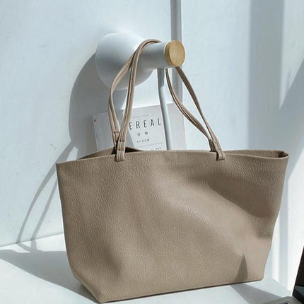Timeless Leather Tote Bag – Work & Casual Laptop Shopper (Genuine / Vegan Leather)