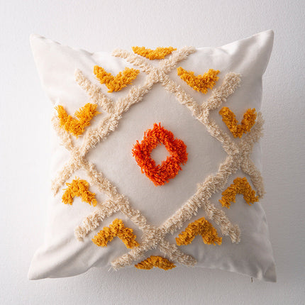 3D Moroccan Style Throw Pillow Cover 18" x 18" – Boho Chic Decorative Cushion