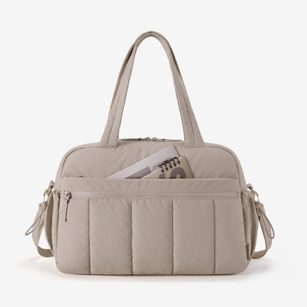 Black Travel Bag for Carry-On – Lightweight & Water-Resistant with Trolley Strap & PVC Pocket