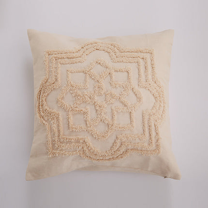 3D Moroccan Style Throw Pillow Cover 18" x 18" – Boho Chic Decorative Cushion