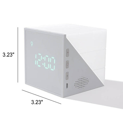 Modern Cube LED Alarm Clock – Adjustable Brightness, Digital Display & Stylish Home Decor