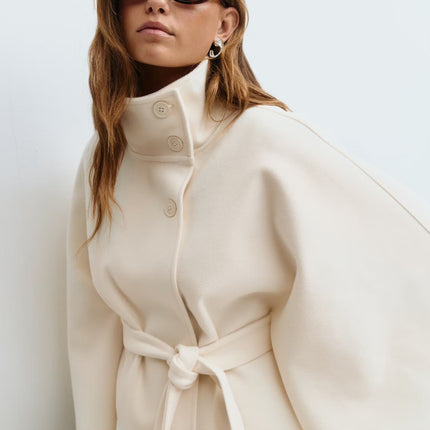 Women's Cape Jacket – Elegant Draped Outerwear for Fall 2025