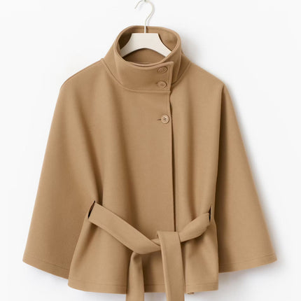 Women's Cape Jacket – Elegant Draped Outerwear for Fall 2025