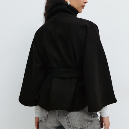 Women's Cape Jacket – Elegant Draped Outerwear for Fall 2025
