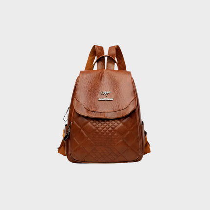 Maeve Anti-Theft PU Leather Backpack with RFID Protection – Stylish & Secure Women's Daypack