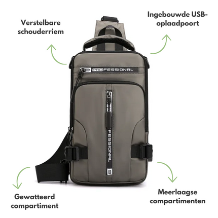 Waterproof Crossbody Bag with USB Charging Port – Stylish, Spacious & Convenient for Travel and Daily Use