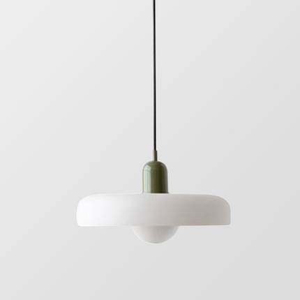Modern Art Deco Glass Pendant Light – Colorful Halo Ceiling Lamp 9.8"–13.8" Diameter