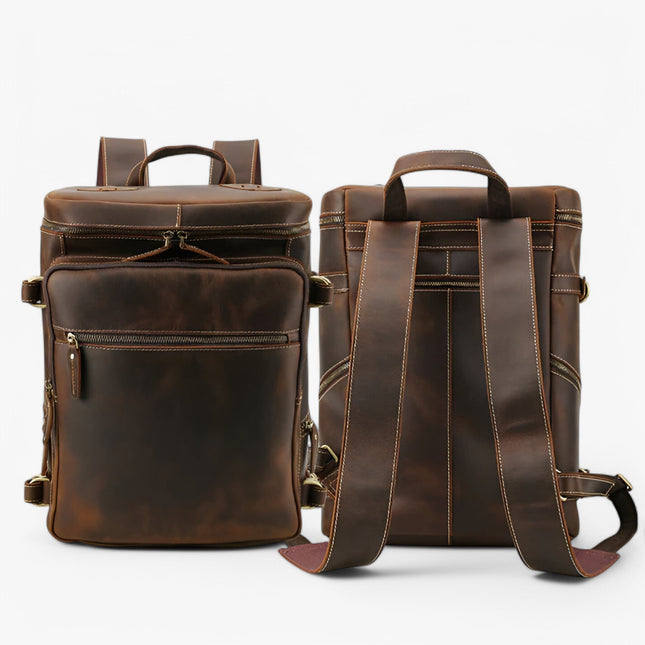 Vintage Leather Shoulder & Backpack – Handmade & Durable