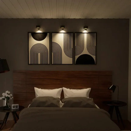Magnetic LED Wall Lamp – USB Rechargeable, Dimmable, Touch Control, Warm Light – Modern Minimalist Design