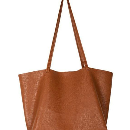 Timeless Leather Tote Bag – Work & Casual Laptop Shopper (Genuine / Vegan Leather)