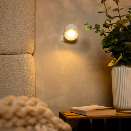 Magnetic LED Wall Lamp – USB Rechargeable, Dimmable, Touch Control, Warm Light – Modern Minimalist Design