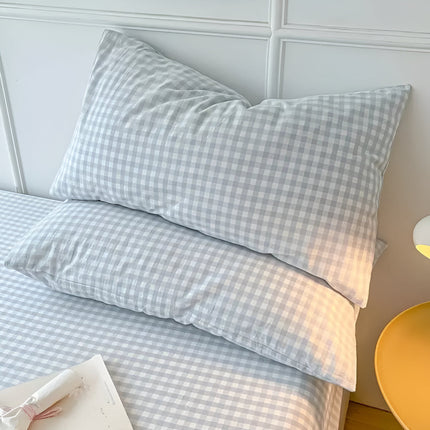 Plaid Checkered Cotton Pillowcase Set – Soft & Breathable Decorative Cushions in Multiple Colors for Bedroom & Living Room