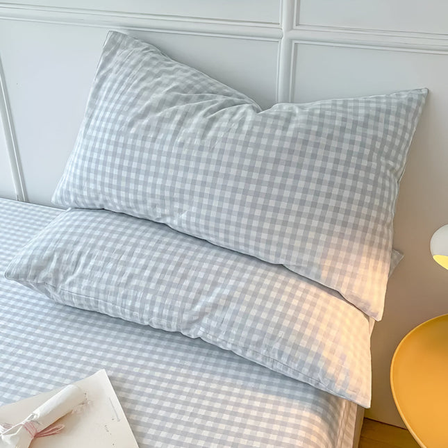 Plaid Checkered Cotton Pillowcase Set – Soft & Breathable Decorative Cushions in Multiple Colors for Bedroom & Living Room