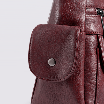 Vegan Leather Shoulder Bag with Multiple Pockets – Practical & Stylish