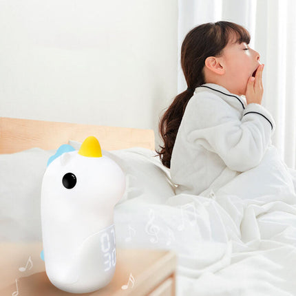 Cute Unicorn LED Alarm Clock & Night Light – USB Powered Decorative Lamp 4.4" x 6.3"