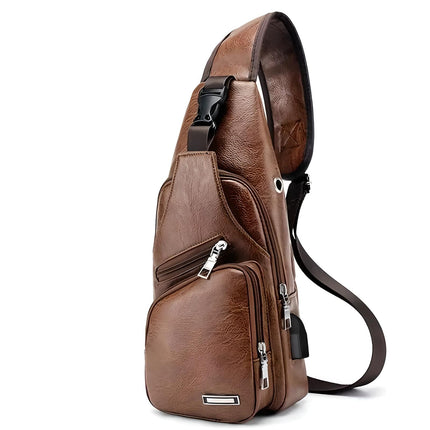 Anti-Theft Crossbody Bag for Men with USB Charging Port – Stylish & Secure Urban Sling