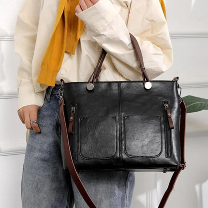 Zoe Vegan Leather Shoulder Bag – Stylish, Sustainable & Spacious Handbag for Women