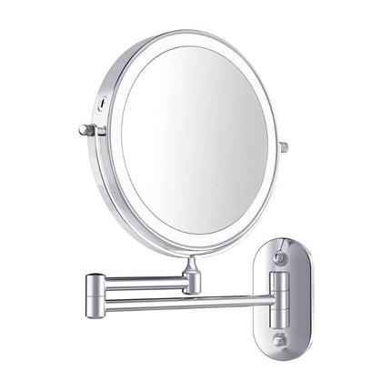 Rechargeable LED Makeup Mirror with 5x Magnification & Adjustable Lighting – Portable Vanity Mirror 7.9"
