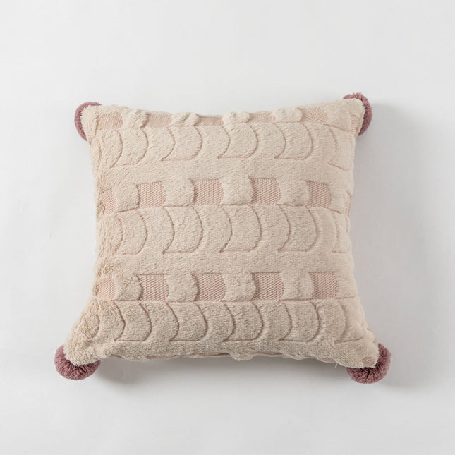 Embroidered Throw Pillow Cover 18" x 18" – Elegant Decorative Cushion for Sofa or Bed