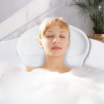 Luxury 4D Bath Pillow with Neck & Back Support – Spa-Style Comfort for Bathtubs