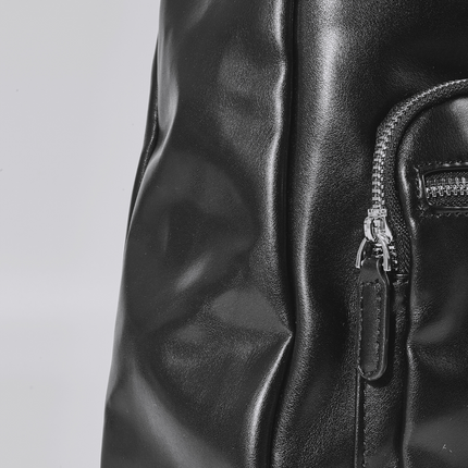 Modern Shoulder Bag with Front Pockets – Vegan Leather