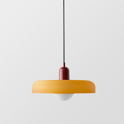 Modern Art Deco Glass Pendant Light – Colorful Halo Ceiling Lamp 9.8"–13.8" Diameter