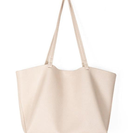 Timeless Leather Tote Bag – Work & Casual Laptop Shopper (Genuine / Vegan Leather)