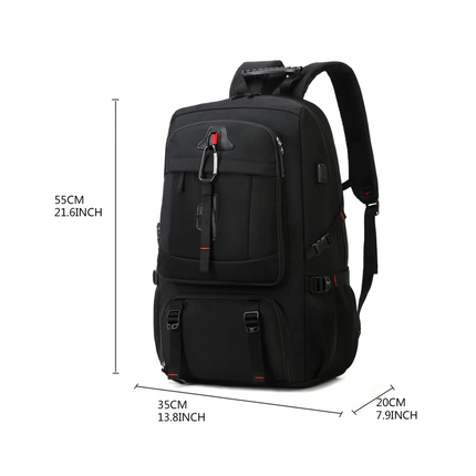 50L Waterproof Travel Backpack – Durable Hiking Rucksack with Rain Cover & Multiple Compartments