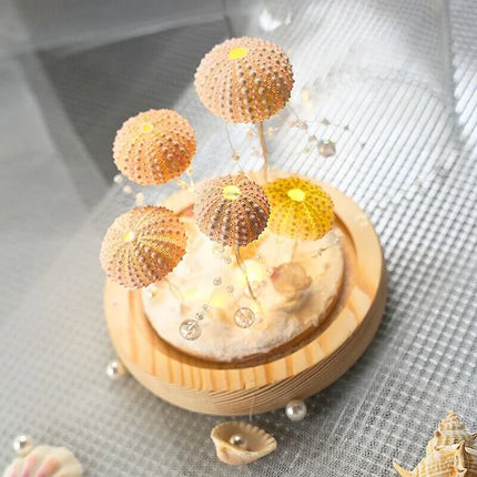 Modern Urchin Glow Night Lamp 8" – Artistic Sea Urchin LED Light for Cozy Home Decor