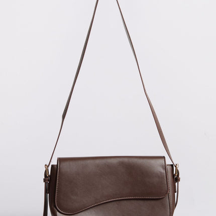 Vegan Leather Black Shoulder Bag – Adjustable Crossbody, Sustainable & Stylish
