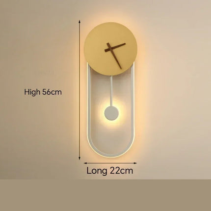 Modern LED Wall Clock Lamp 59″ x 79″ – Stylish 2-in-1 Home Decor & Ambient Light