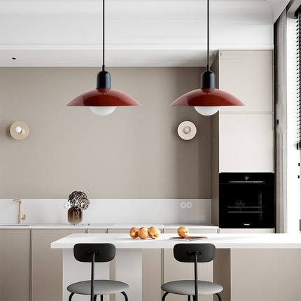 Modern Gradient Pendant Light 9.8" Round – Elegant Ceiling Lamp for Living Room, Dining & Bedroom Décor